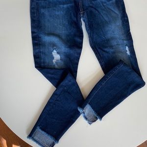 7 for all mankind blue skinny jeans